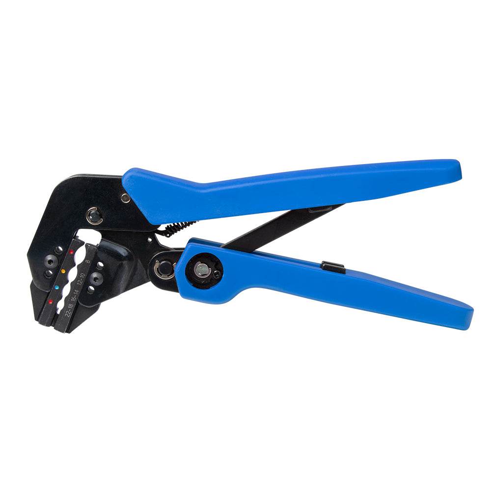 Suncoast Marine and Auto offers Ancor Angled 22 to 8 AWG Single Crimp Ratcheting Crimper [703015]