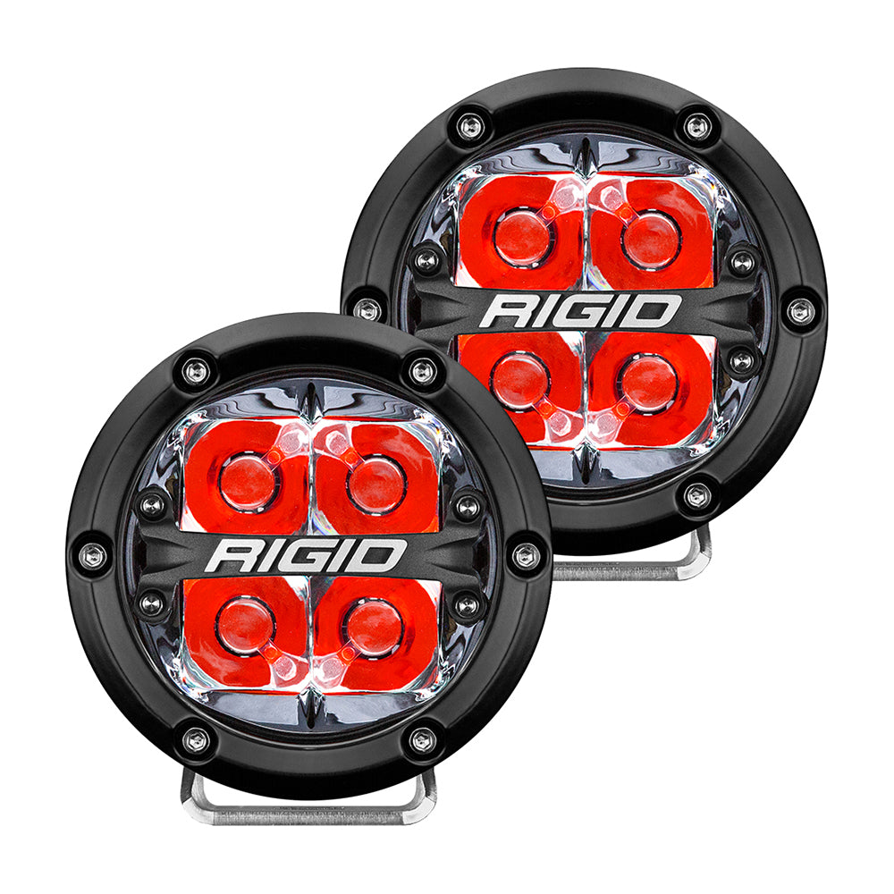 Suncoast Marine and Auto offers RIGID Industries 360-Series 4" LED Off-Road Spot Beam w/Red Backlight - Black Housing [36112]