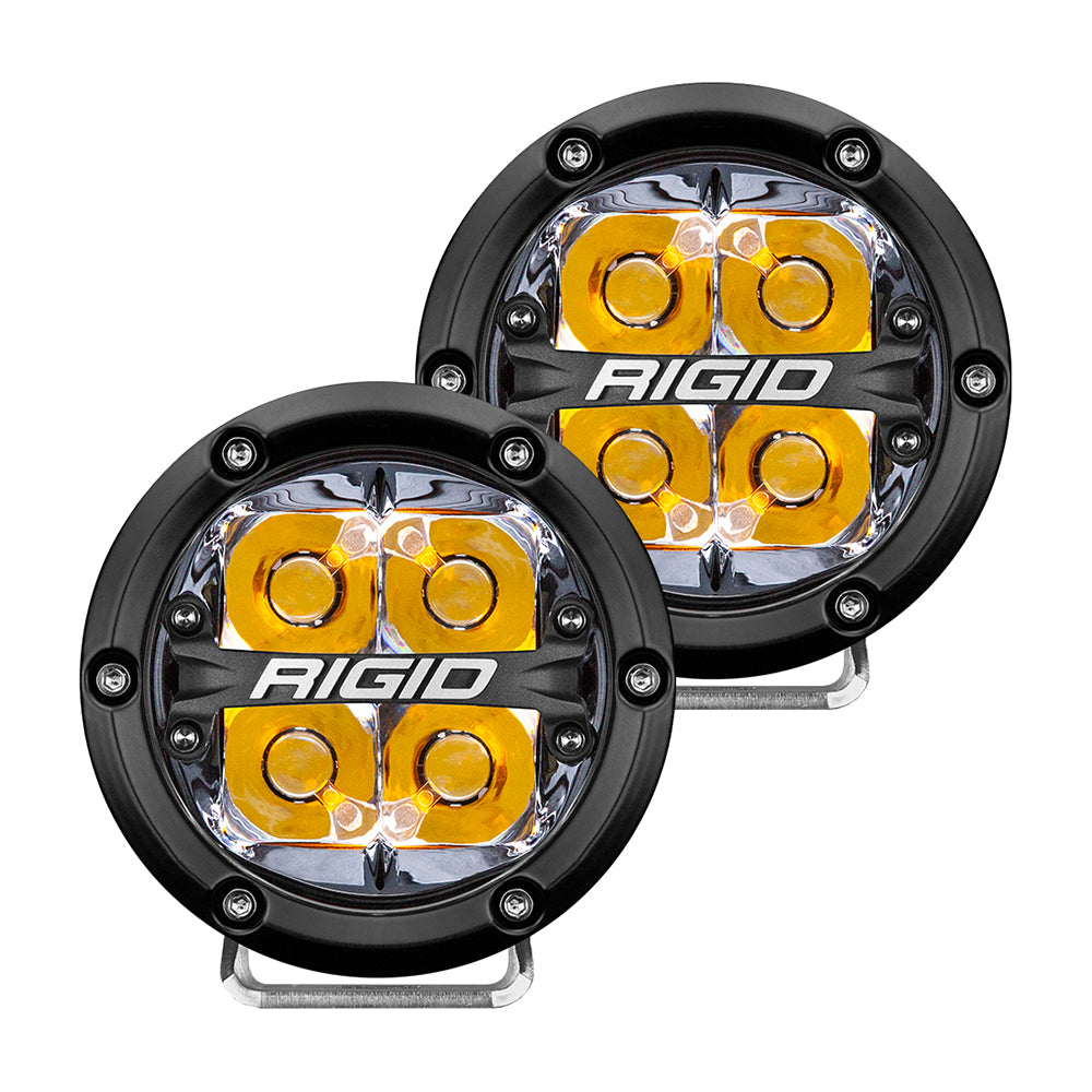 Suncoast Marine and Auto offers RIGID Industries 360-Series 4" LED Off-Road Spot Beam w/Amber Backlight - Black Housing [36114]