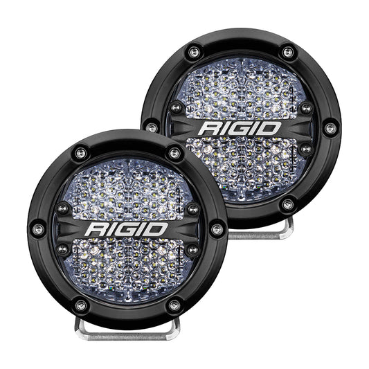 Suncoast Marine and Auto offers RIGID Industries 360-Series 4" LED Off-Road Fog Light Diffused Beam w/White Backlight - Black Housing [36208]