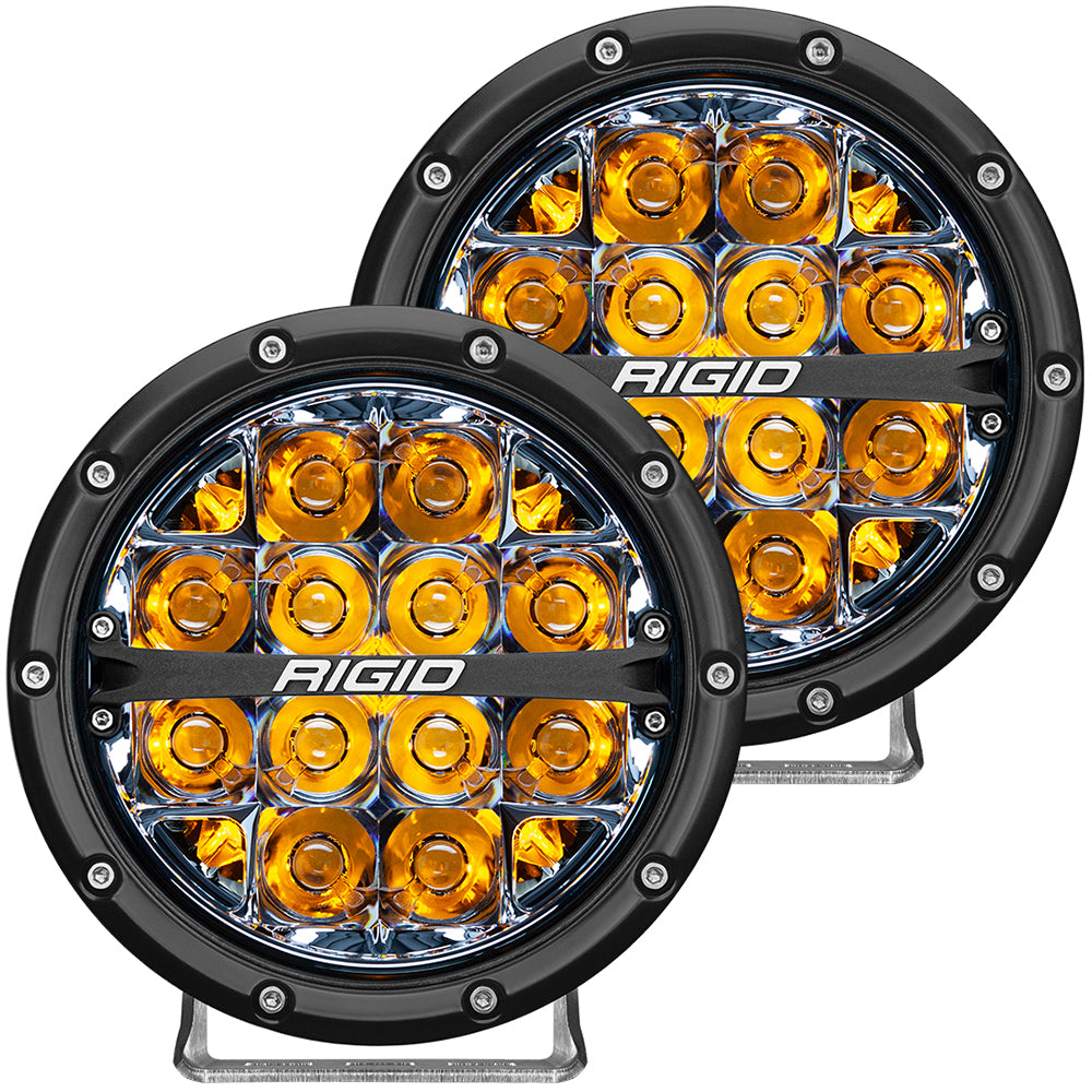 Suncoast Marine and Auto offers RIGID Industries 360-Series 6" LED Off-Road Fog Light Spot Beam w/Amber Backlight - Black Housing [36201]