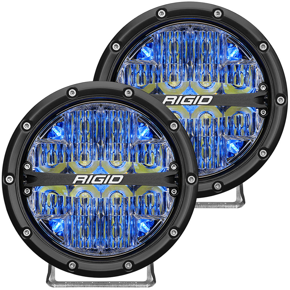 Suncoast Marine and Auto offers RIGID Industries 360-Series 6" LED Off-Road Fog Light Spot Beam w/Blue Backlight - Black Housing [36202]