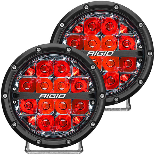 Suncoast Marine and Auto offers RIGID Industries 360-Series 6" LED Off-Road Fog Light Spot Beam w/Red Backlight - Black Housing [36203]