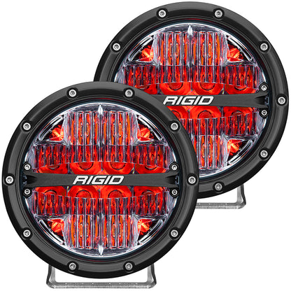 Suncoast Marine and Auto offers RIGID Industries 360-Series 6" LED Off-Road Fog Light Drive Beam w/Red Backlight - Black Housing [36205]