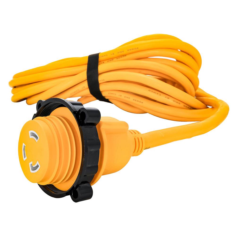 Suncoast Marine and Auto offers Camco 30 Amp Power Grip Marine Extension Cord - 50 M-Locking/F-Locking Adapter [55613]