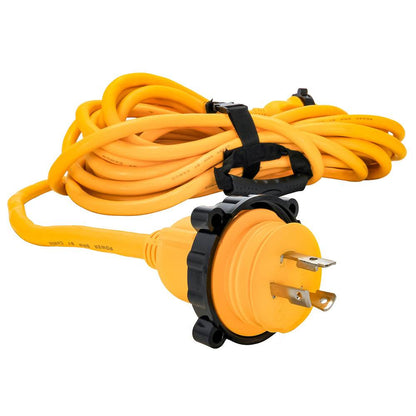 Suncoast Marine and Auto offers Camco 30 Amp Power Grip Marine Extension Cord - 50 M-Locking/F-Locking Adapter [55613]