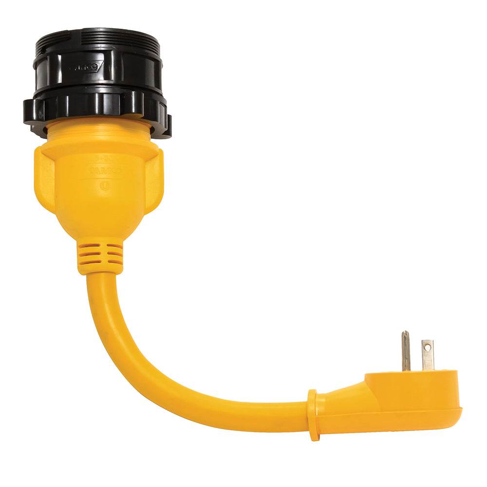 Suncoast Marine and Auto offers Camco PowerGrip Locking Adapter - 15A/125V Male to 30A/125V Female Locking [55635]