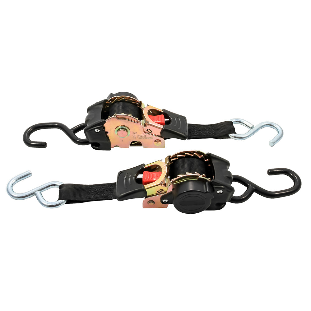 Suncoast Marine and Auto offers Camco Retractable Tie-Down Straps - 1" Width 6 Dual Hooks [50033]