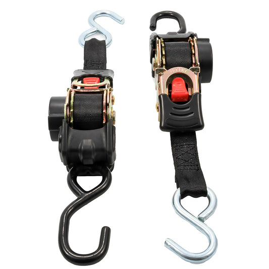 Suncoast Marine and Auto offers Camco Retractable Tie-Down Straps - 1" Width 6 Dual Hooks [50033]