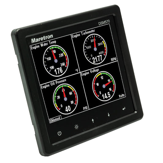 Suncoast Marine and Auto offers Maretron DSM570 5.7" High Resolution Color Display w/Black Enclosure [DSM570-01]