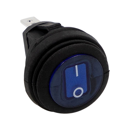 Suncoast Marine and Auto offers HEISE Rocker Switch - Illuminated Blue Round - 5-Pack [HE-BRS]