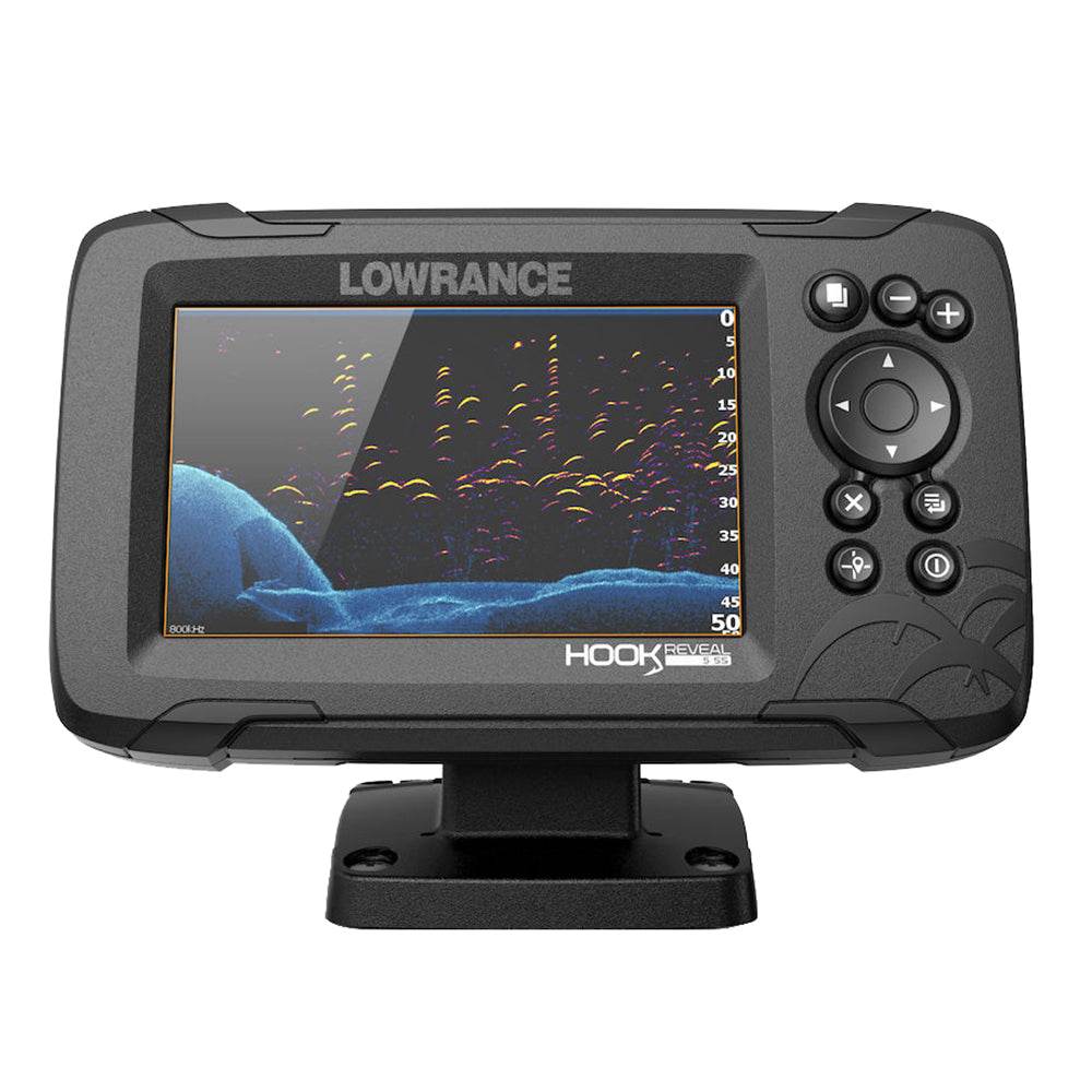 Suncoast Marine and Auto offers Lowrance HOOK Reveal 5 Chartplotter/Fishfinder w/SplitShot Transom Mount Transducer US Inland Charts [000-15500-001]