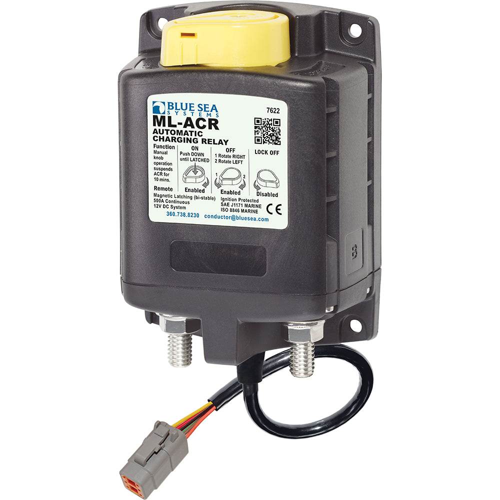 Suncoast Marine and Auto offers Blue Sea 7622100 ML ACR Charging Relay 12V 500A w/Manual Control Deutsch Connector [7622100]