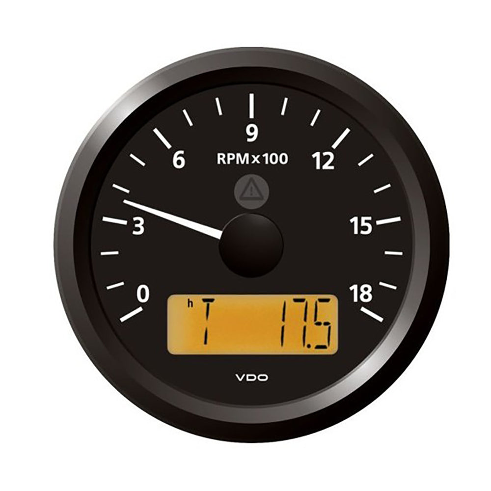 Suncoast Marine and Auto offers Veratron 3-3/8" (85 mm) ViewLine Tachometer - 0 to 6000 RPM - 8 to 32V - Black Dial Triangle Bezel [A2C59512350]