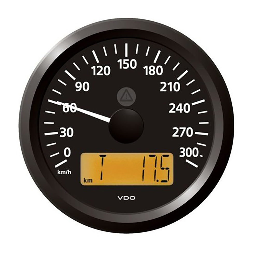 Suncoast Marine and Auto offers Veratron 3-3/8" (85 mm) ViewLine Speedometer - 0 to 300 KMH - 12/24V - Black Dial Triangular Bezel [A2C59512371]