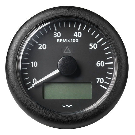 Suncoast Marine and Auto offers Veratron 3-3/8" (85MM) ViewLine Tachometer w/Multi-Function Display - 0 to 7000 RPM - Black Dial Bezel [A2C59512394]