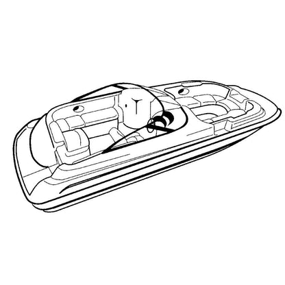 Suncoast Marine and Auto offers Carver Performance Poly-Guard Styled-to-Fit Boat Cover f/20.5 Sterndrive Deck Boats w/Walk-Thru Windshield - Grey [95120P-10]