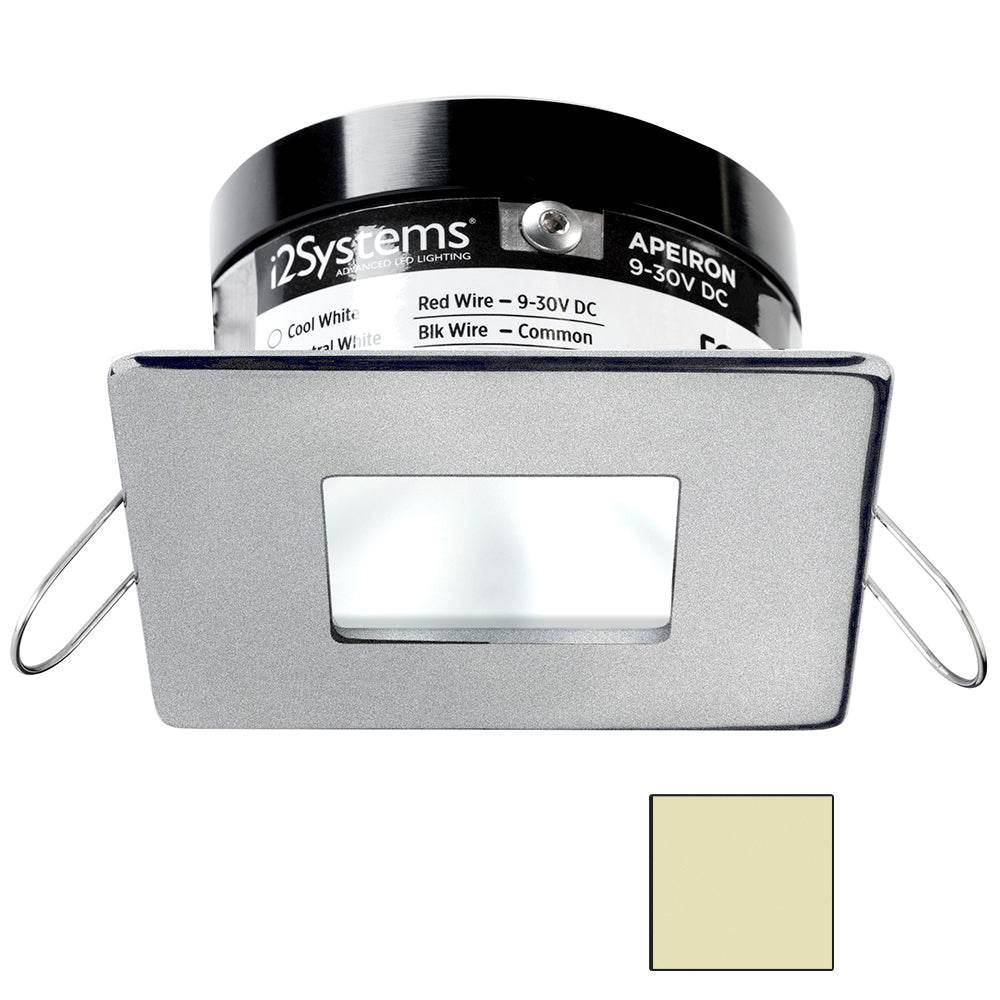 Suncoast Marine and Auto offers i2Systems Apeiron PRO A503 - 3W Spring Mount Light - Square/Square - Warm White - Brushed Nickel Finish [A503-44CBBR]