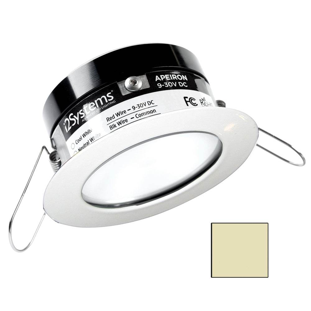 Suncoast Marine and Auto offers i2Systems Apeiron PRO A503 - 3W Spring Mount Light - Round - Warm White - White Finish [A503-31CBBR]