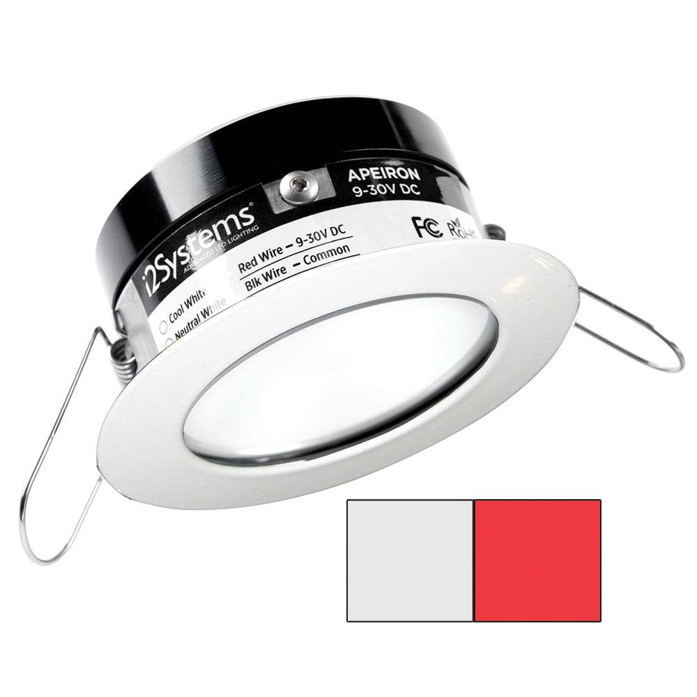 Suncoast Marine and Auto offers i2Systems Apeiron PRO A503 - 3W Spring Mount Light - Round - Cool White Red - White Finish [A503-31AAG-H]