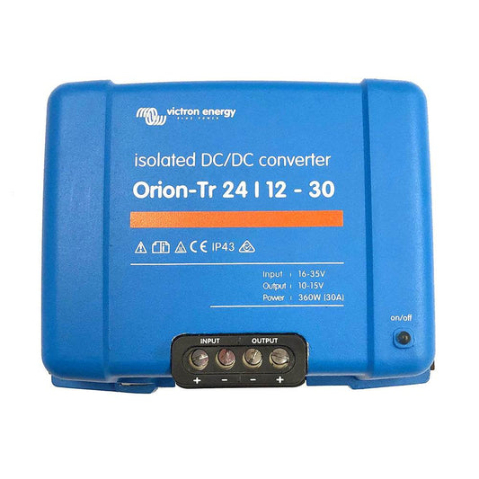 Suncoast Marine and Auto offers Victron Orion-TR DC-DC Converter - 24 VDC to 12 VDC - 30AMP Isolated [ORI241240110]