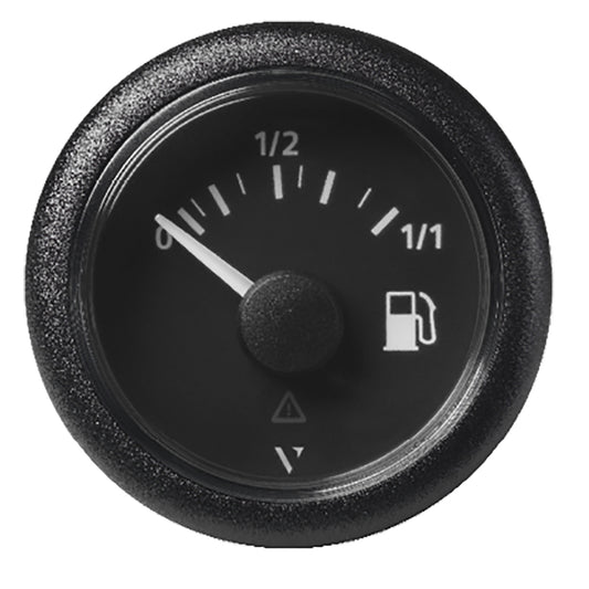 Suncoast Marine and Auto offers Veratron 52MM (2-1/16") ViewLine Fuel Level Gauge 0-1/1 - 3 to 180 OHM - Black Dial Round Bezel [A2C59514082]