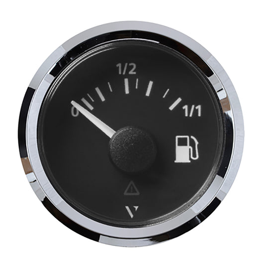 Suncoast Marine and Auto offers Veratron 52MM (2-1/16") ViewLine Fuel Level Gauge 0-1/1 - 3-180 OHM - Black Dial Chrome Triangular Bezel [A2C59514083]