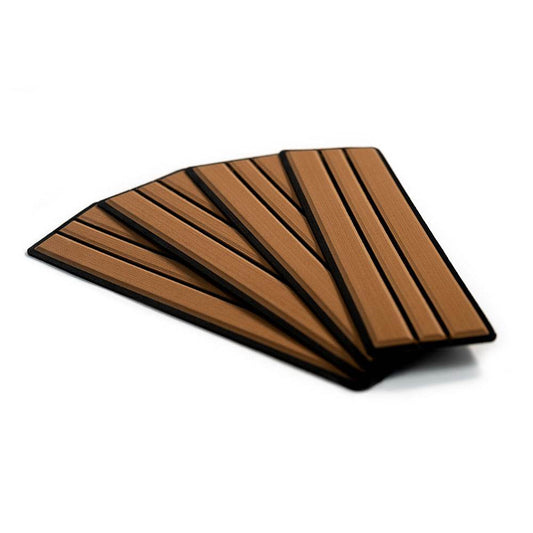 Suncoast Marine and Auto offers SeaDek Faux Teak 4-Piece Step Kit - Mocha/Black [23902-80093]