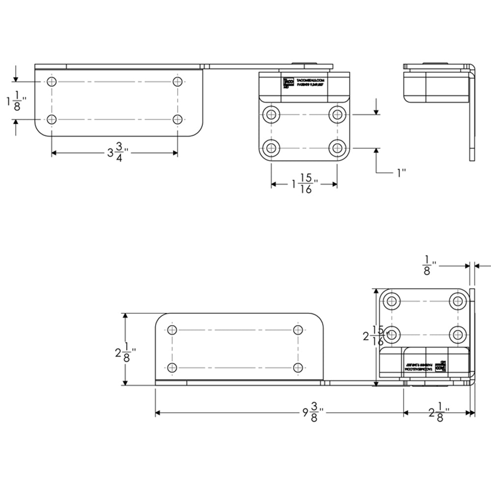 Suncoast Marine and Auto offers TACO Command Ratchet Hinges - 9-3/8" - Polished 316 Stainless Steel - Pair [H25-0016]