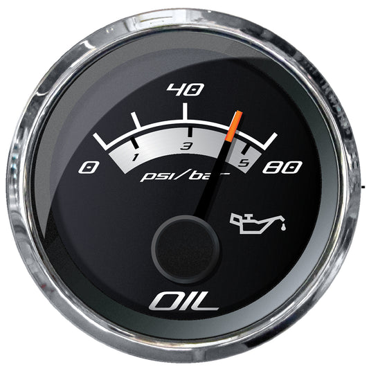 Suncoast Marine and Auto offers Faria Platinum 2" Oil Pressure Gauge - 80 PSI [22024]