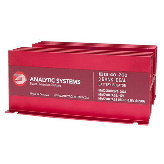 Suncoast Marine and Auto offers Analytic Systems 200A, 40V 3-Bank Ideal Battery Isolator [IBI3-40-200]