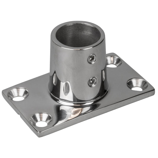 Suncoast Marine and Auto offers Sea-Dog Rail Base Fitting Rectangular Base 90 316 Stainless Steel - 1-7/8" x 3-3/16" - 1" OD [281901-1]