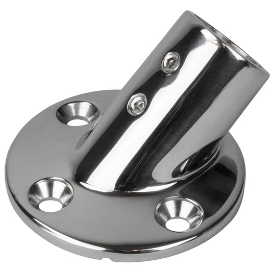 Suncoast Marine and Auto offers Sea-Dog Rail Base Fitting 2-3/4" Round Base 45 316 Stainless Steel - 1" OD [280451-1]