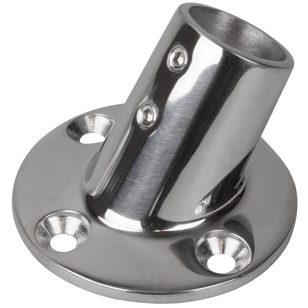 Suncoast Marine and Auto offers Sea-Dog Rail Base Fitting 2-3/4" Round Base 60 316 Stainless Steel - 1" OD [280601-1]