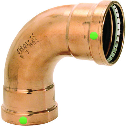 Suncoast Marine and Auto offers Viega ProPress 2-1/2" - 90 Copper Elbow - Double Press Connection - Smart Connect Technology [20623]