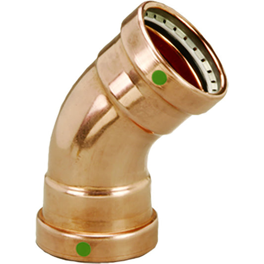 Suncoast Marine and Auto offers Viega ProPress 2-1/2" - 45 Copper Elbow - Double Press Connection - Smart Connect Technology [20653]