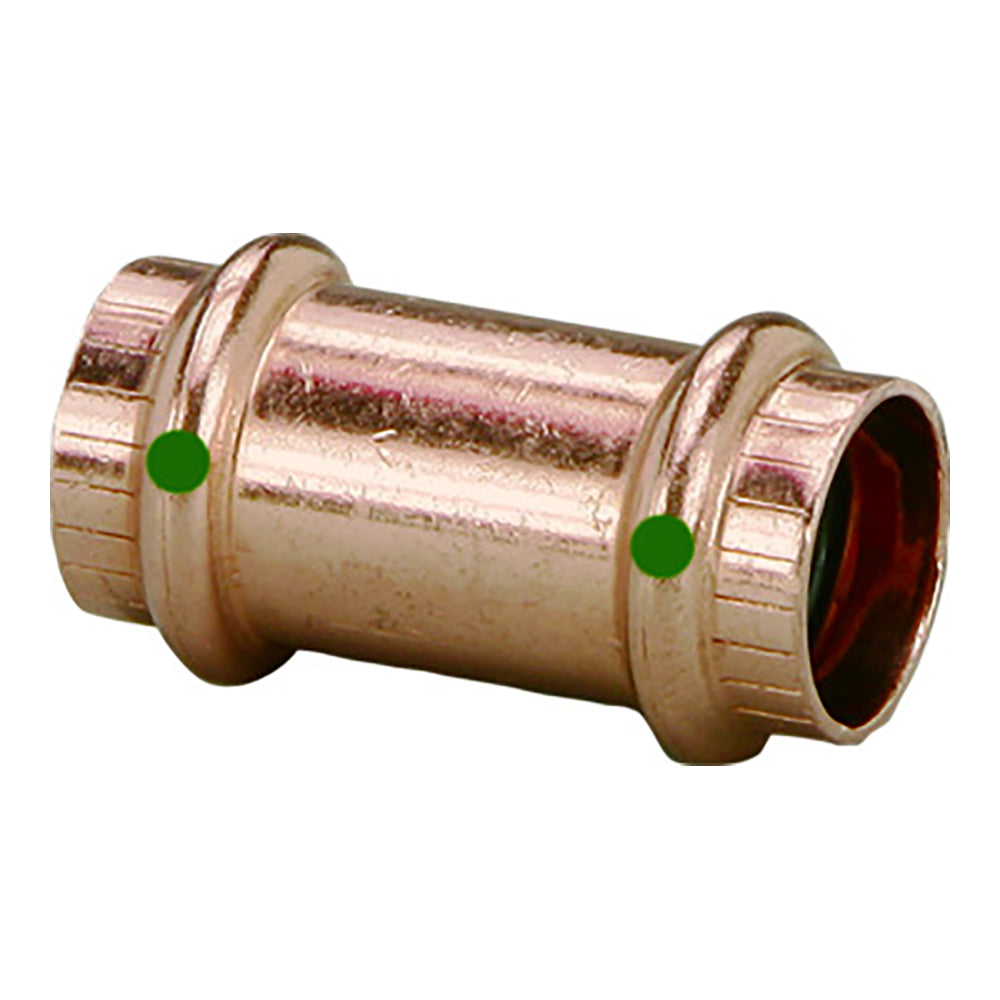 Suncoast Marine and Auto offers Viega ProPress 1/2" Copper Coupling w/o Stop - Double Press Connection - Smart Connect Technology [78172]