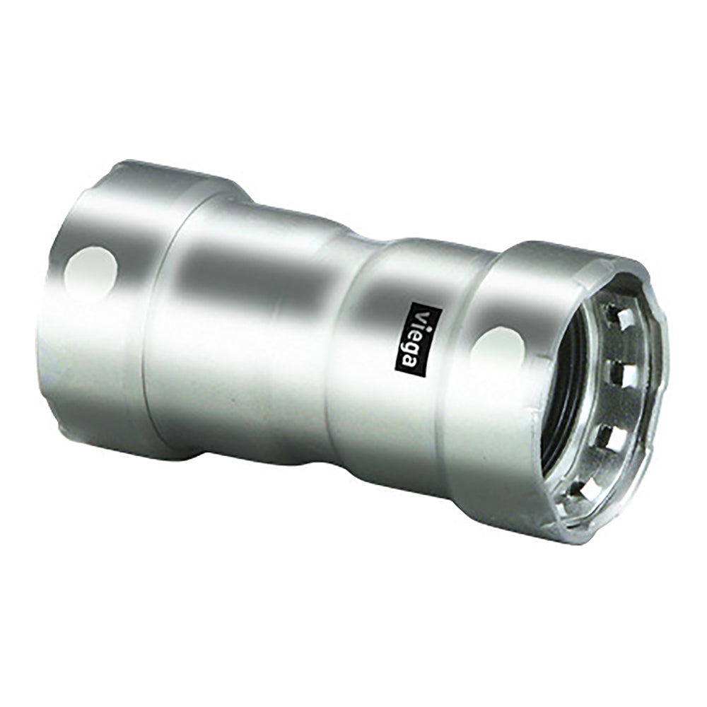 Suncoast Marine and Auto offers Viega MegaPress 1/2" Stainless Steel 304 Coupling w/Stop - Double Press Connection - Smart Connect Technology [95285]