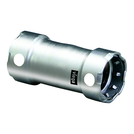 Suncoast Marine and Auto offers Viega MegaPress 1/2" Stainless Steel 304 Coupling w/o Stop - Double Press Connection - Smart Connect Technology [95310]