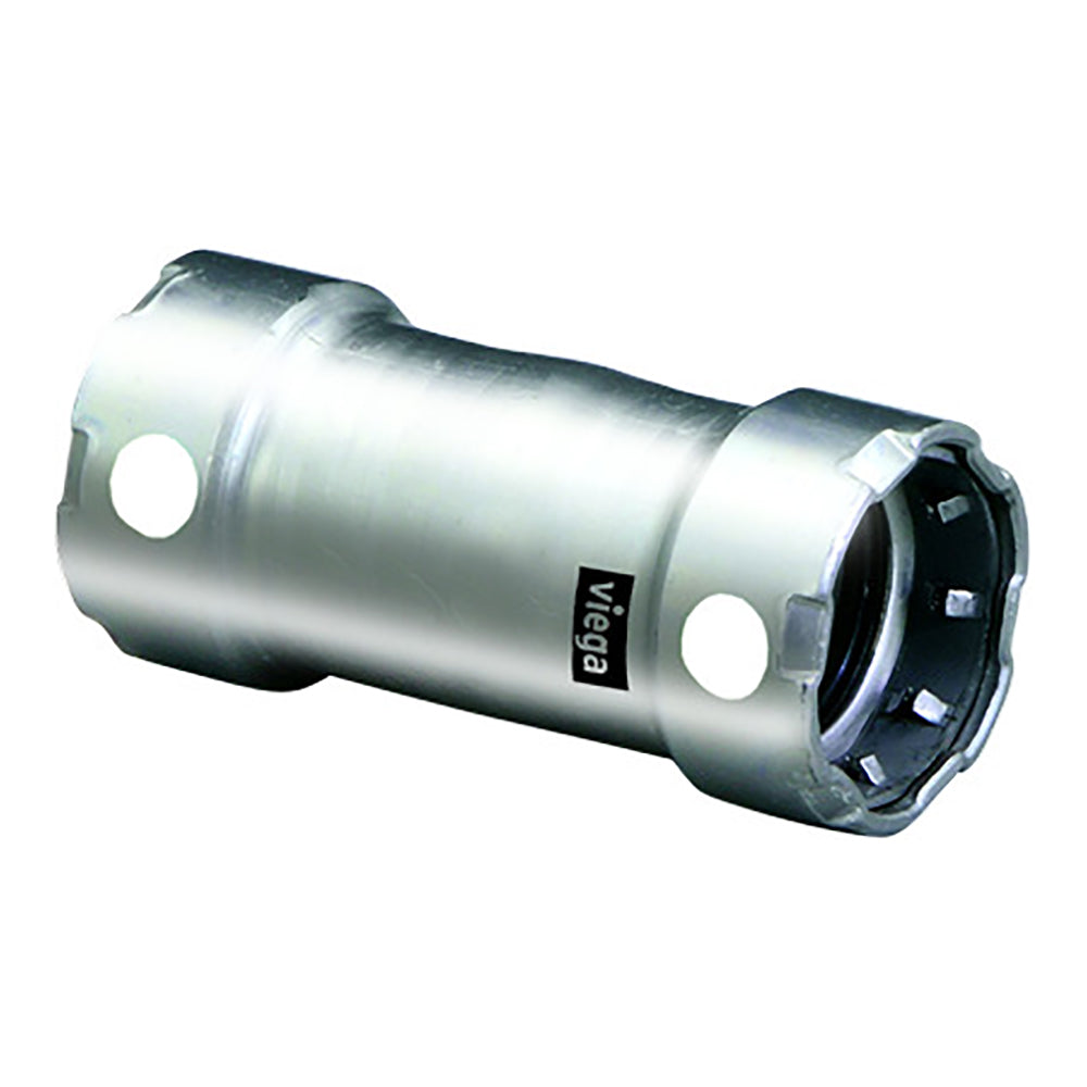 Suncoast Marine and Auto offers Viega MegaPress 3/4" Stainless Steel 304 Coupling w/o Stop - Double Press Connection - Smart Connect Technology [95315]