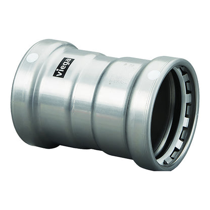 Suncoast Marine and Auto offers Viega MegaPress 2-1/2" Carbon Steel Coupling w/Stop w/FMK Double Press Connection - Smart Connect Technology [26670]