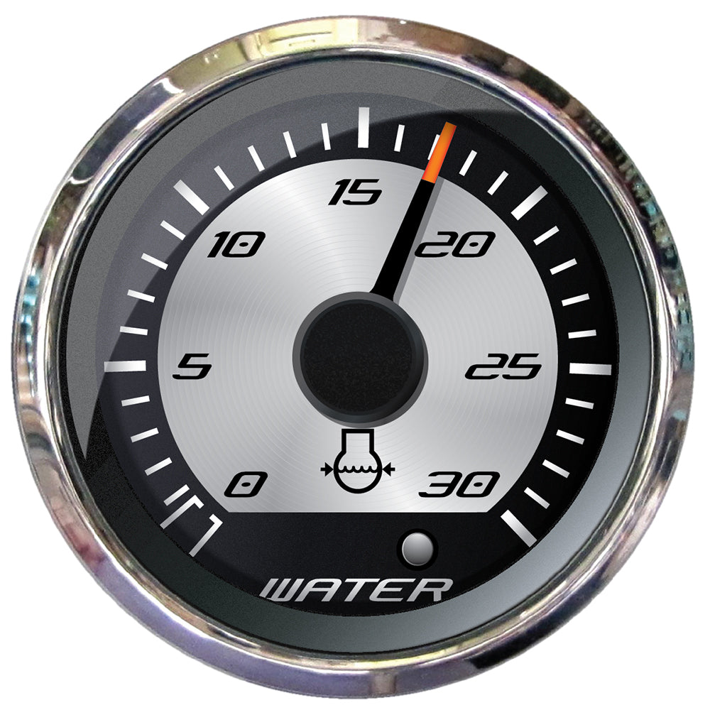 Suncoast Marine and Auto offers Faria Platinum 2" Water Pressure Gauge - 30 PSI [22023]