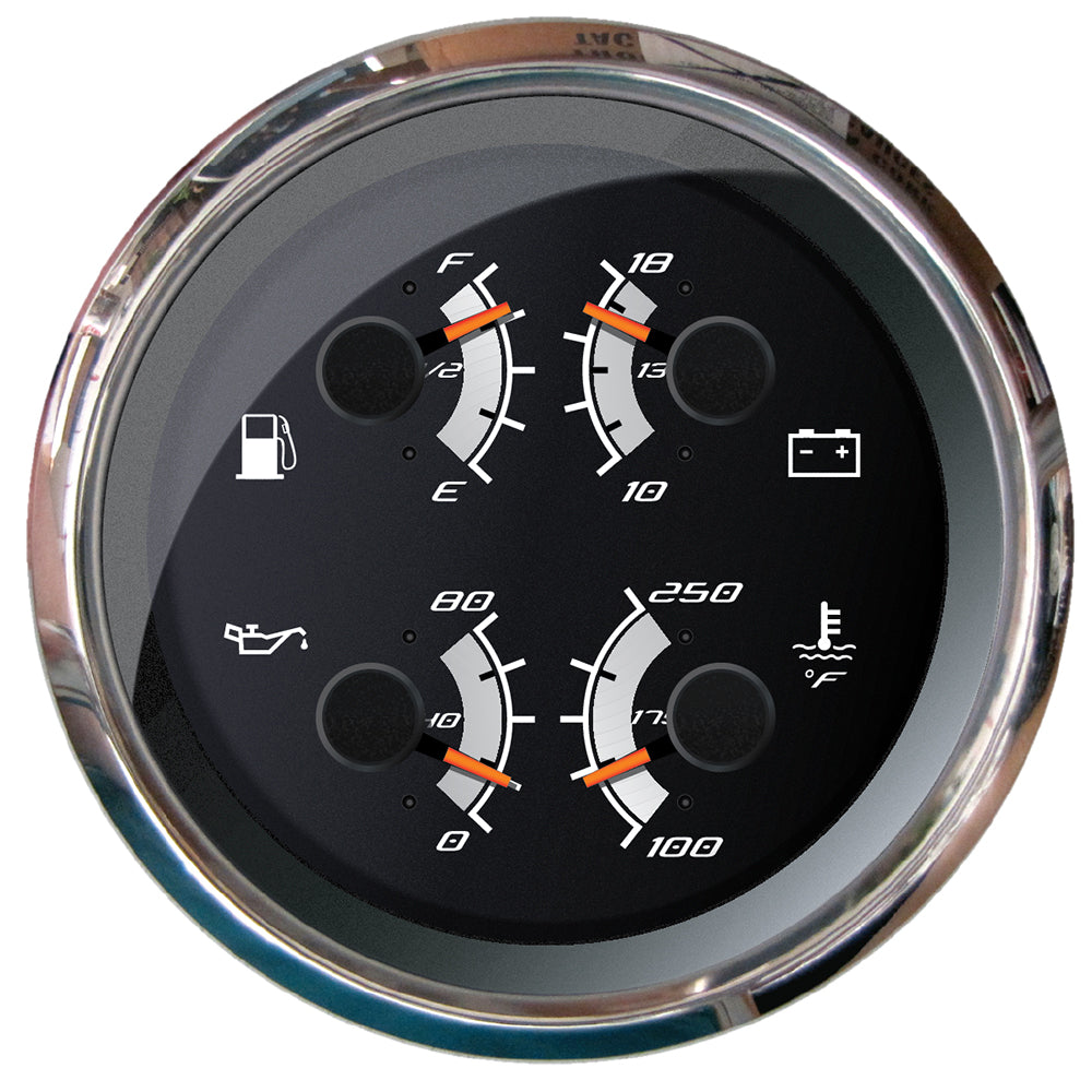 Suncoast Marine and Auto offers Faria Platinum 4" Multi-Function - Fuel, Oil, Volt Water Temperature [22014]