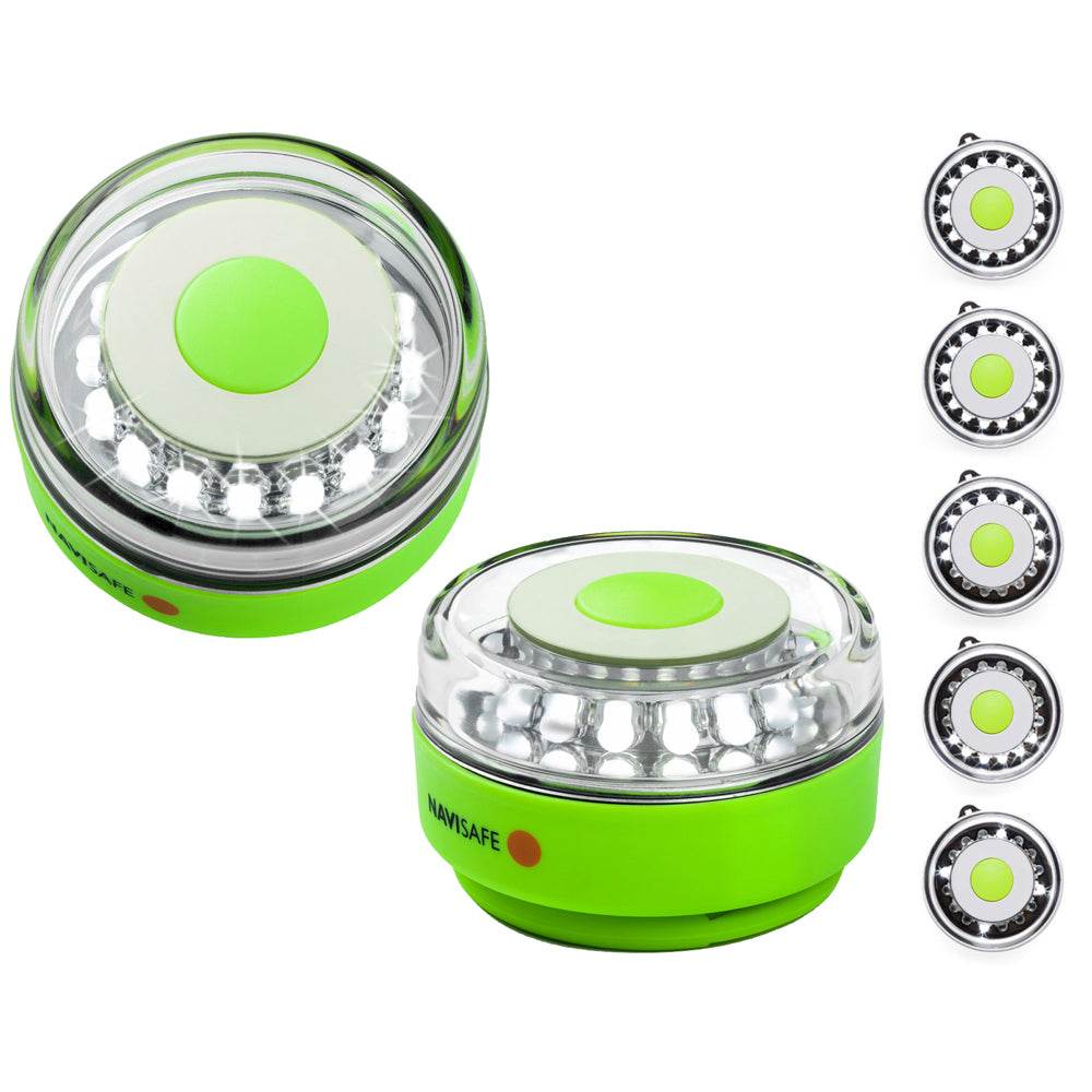 Suncoast Marine and Auto offers Navisafe Navilight All-White 5 Mode 360 Rescue 2NM w/Green Magnet Base [010-1]