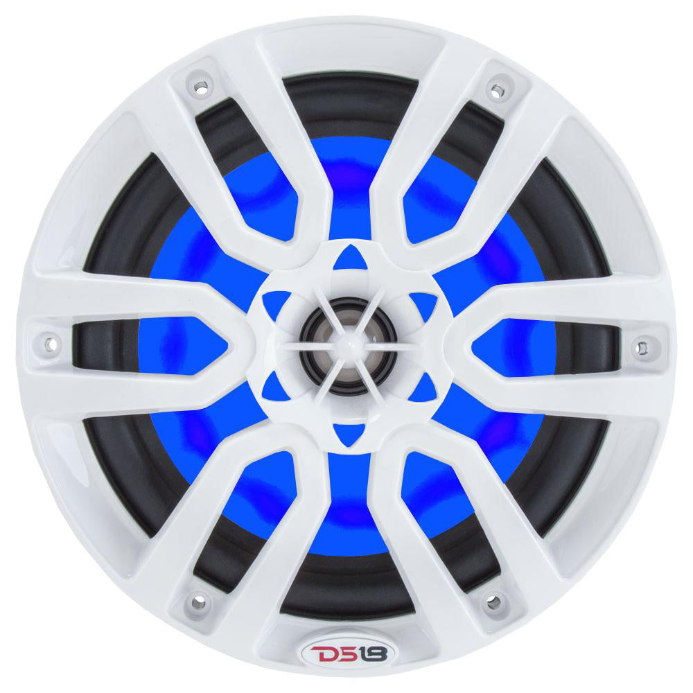 Suncoast Marine and Auto offers DS18 HYDRO 6.5" 2-Way Marine Speakers w/RGB LED Lights 300W - White [NXL-6]