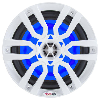 Suncoast Marine and Auto offers DS18 HYDRO 8" 2-Way Marine Speakers w/RGB LED Lights 375W - White [NXL-8]