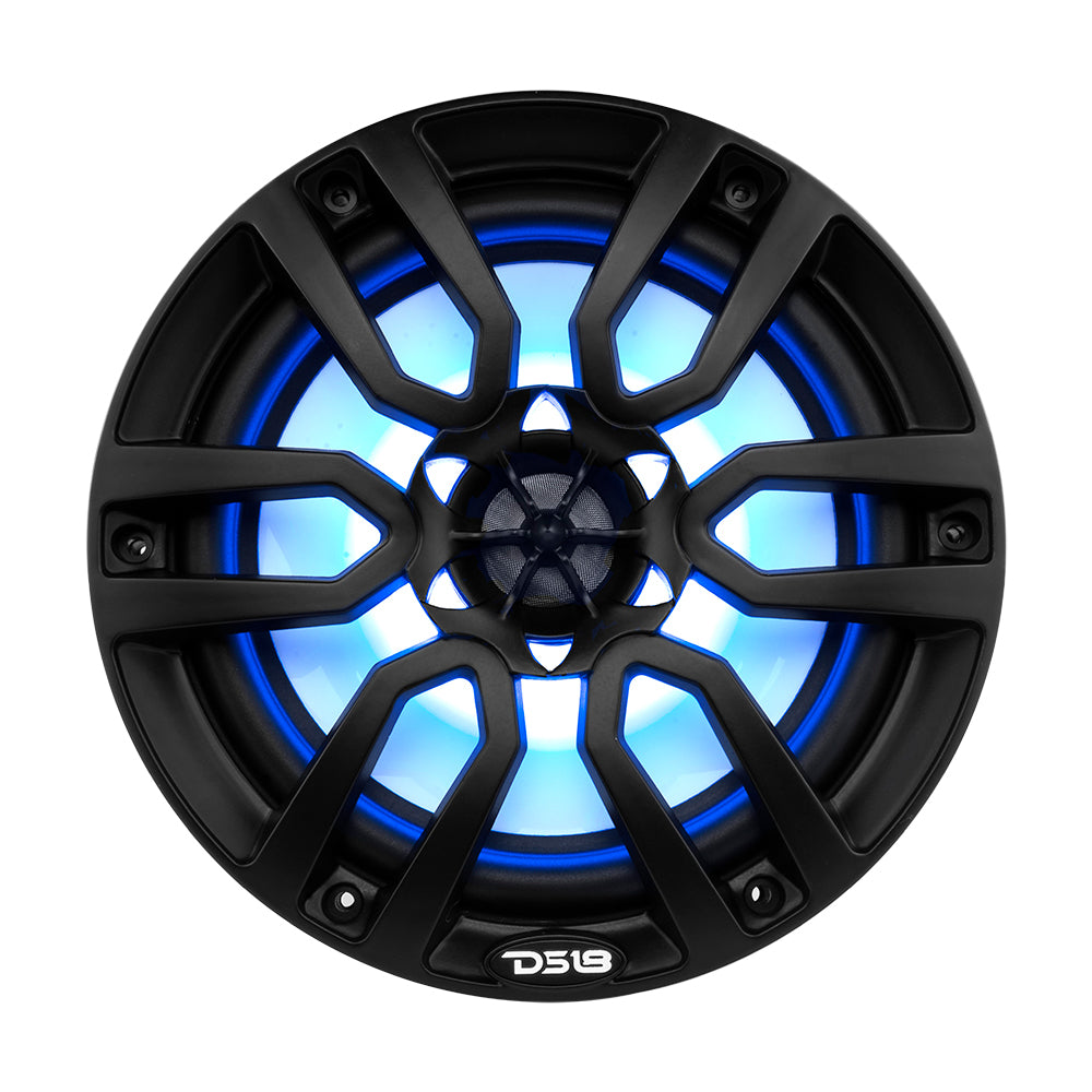 Suncoast Marine and Auto offers DS18 HYDRO 8" 2-Way Marine Speakers w/RGB LED Lights 375W - Matte Black [NXL-8BK]