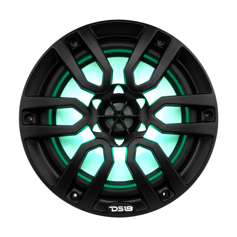 Suncoast Marine and Auto offers DS18 HYDRO 8" 2-Way Marine Speakers w/RGB LED Lights 375W - Matte Black [NXL-8BK]