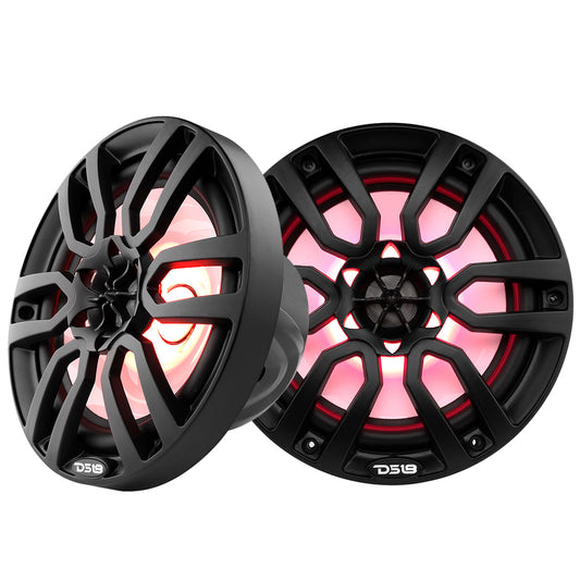 Suncoast Marine and Auto offers DS18 HYDRO 8" 2-Way Marine Speakers w/RGB LED Lights 375W - Matte Black [NXL-8BK]