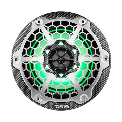 Suncoast Marine and Auto offers DS18 HYDRO 6.5" 2-Way Marine Speakers w/RGB LED Lights 375W - Black Carbon Fiber [CF-65]